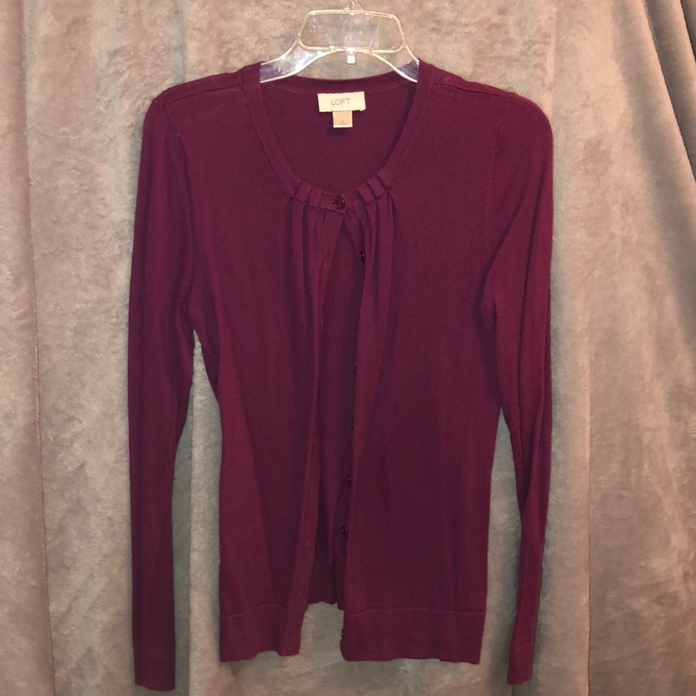Loft purple cardigan